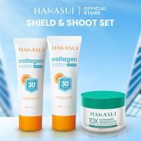 Gambar 【EXCLUSIVE AAB】HANASUI Skincare Set | Collagen Water Sunscreen SPF 30 Power Bright Expert Serum Exfoliating Serum Ceramide Probiotics Moisturizer Gel Mencerahkan Wajah - SS Spf 30 + Exfoliating Serum dari Hanasui undefined 1 Tokopedia