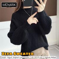 Gambar Zefa Sweater rajut import premium. Atasan wanita lengan panjang menarik. Baju musim dingin Knitwear cardigan korea - A dari Nonayoe undefined 3 Tokopedia