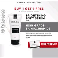 Gambar [BUY 1 GET 1] D'SAVIOR Body Serum Brightening Niacinamide 5% Grade A 150ml FREE SABUN I Paket Menghilangkan Bekas Luka IDSAVIOR OFFICIAL SHOP - CARNIVAL + FREE SABUN dari DSAVIOR OFFICIAL SHOP undefined 2 Tokopedia