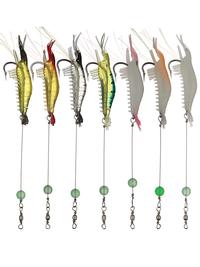 Gambar Shrimp Lure Soft Plastic Fishing Lures Redfish Bass Prawn Lure with Pre-Rigged Head dari iwanna store undefined 5 Tokopedia
