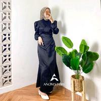 Gambar Alesya Dress Brukat Satin Silk Premium Wanita Kondangan Muslim Body Fit Viral Mermaid Lebaran 2025 Gamis  Pesta Dewasa - Burgundy, M dari anomstore undefined 3 Tokopedia