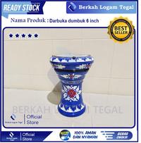 Gambar Dumbuk Darbuka Kayu Marawis Hadroh 6 Inchi Untuk Anak Motif - biru motif putih dari Berkah Logam undefined 4 Tokopedia