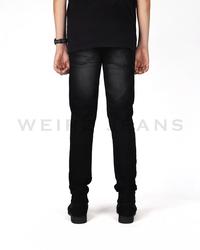 Gambar Weird Jeans - Emery Black - Celana Jeans Panjang Denim Pria Slim Fit Strech Warna Hitam Fading Whisker Polos Tanpa Ripped - Emery Black, 28 dari Weird Jeans undefined 4 Tokopedia