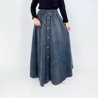 Gambar Niki Flare Denim Skirt LEZAHRASIGNATURE Rok Panjang Jeans Wanita Maxi Fit fit 95 kg Jumbo Panjang 102 cm - SNOW BLACK , REGULER dari LEZAHRASIGNATURE undefined 1 Tokopedia