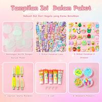 Gambar DIY Gantungan Kunci DIY Guka Set Keychain Set Gooka Set Cream Gum Kartun DIY Guka Sticker Mainan DIY Keychain Set Cream Kotak Kartun Girls Mainan Aksesoris Set Anak-anak - 279pcs +Stand pajangan pohon dari Shuu toko undefined 5 Tokopedia