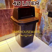 Gambar Tong Tempat Keranjang Sampah Bertutup Tutup Goyang Dorong Segi 40L 40 L 40 Liter Plastik Warna Hitam Coklat JUMBO BESAR Sedang Outdoor Luar Ruangan Rumah Kamar Mandi Toilet WC Estetik Aesthetic Minimalis Mewah Premium Murah Tebal Cafe Kafe Restoran Hotel - COKLAT TUA dari DNM.houseware undefined 1 Tokopedia