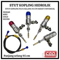 Gambar STUT KOPLING HIDROLIK UNIVERSAL PLUS SELANG PANJANG 95CM PNP NINJA VIXION CBR SATRIA FU SONIC RX KING TIGER MEGAPRO DLL PM5 - STUT KOPLING BIRU dari PM5 STORE undefined 2 Tokopedia
