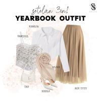Gambar Setelan Outfit Year Book Tema Vintage American School Set Hijab, Kemeja, Kamisol, Rok Tutu - SS77 - one set dari Soka Style undefined 1 Tokopedia