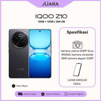 Gambar [GADGET DEAL SALE 10.10] Vivo iQOO Z10 (12/256GB), (8+256) (8/128GB), Chipset Snapdragon 7s Gen 3, Baterai 7300mAh+90W FlashCharge, 120Hz Quad-Curved AMOLED, Kamera 50MP Sony IMX+OIS - Silver (8/128GB) dari Juara Tech Store undefined 2 Tokopedia