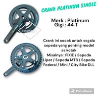 Gambar ( Platinum 44T ) Crank Rotel Sepeda Single 44T Arm 170Mm Gir Gear Depan Sepeda Fixie Seli Lipat Mtb Citybike Gunung Federal Bb Bottom Bracket Chain Rantai Single Speed - RANTAI 114L dari Hilal0011 undefined 2 Tokopedia