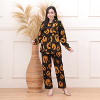 Gambar Mboke Grosir - Setelan One Set Wanita Motif E Rayon Lembut Celana Panjang Baju Tidur Nyaman - Merah dari Grosir Mboke undefined 2 Tokopedia
