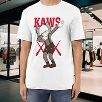 Gambar KAWS Dynamic Posture Casual Short Sleeve Unisex Cotton T-Shirt in Black & White Loose Large Size for Trendy Men & Women - black, S dari MUHAMMAD RIFANDI SHOP undefined 2 Tokopedia