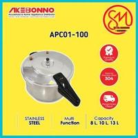 Gambar AKEBONNO Pressure Cooker / Panci Induksi Presto Anti Lengket Stainless APC01 - APC01-130 13 Liter dari Setia Mandiri Elektronik undefined 1 Tokopedia