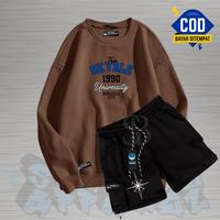 Gambar One Set Sweater Crewneck Pria Wanita Warna Cream And Hitam Motif SKYBLUE 1990 Premium Stelan Cargo Krewneck Distro Unisex Laki Dewasa Bahan Katun Fleece Adem Dan Lembut Terbaru Brand Local Distro Oversize Size M-L-XL-XXL - Mint x Hitam, M dari skyblueapparel undefined 5 Tokopedia