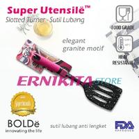 Gambar BOLDe SUPER UTENSILE SILICONE SLOTTED TURNER Anti Lengket Tahan Panas Black Pink dari ERNIKITA Store undefined 3 Tokopedia