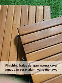 Gambar Lantaikayuparket Decking Tile Kayu Jati Kebun Kolam Teras Lantai Kayu Kotak Natural Finish Praktis untuk Teras & Taman - Salur 4 Unfinis dari Lantai Kayu Parket_NEW undefined 5 Tokopedia