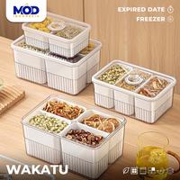 Gambar MOD Wadah Makanan Kedap Udara dengan Tutup Expired Date dan Keranjang Terpisah [FREEZER -20*C | DISHWASHER SAFE] - WAKATU Kontainer Kulkas Penyimpanan Rempah-Rempah, Bawang, Cabai, Serbaguna / Container Food Storage - 900 ml  |  2 sisi dari MOD Living Indonesia undefined 1 Tokopedia