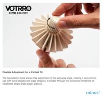 Gambar Minos The Anchor 2 in 1 - Adjustable V60 Paper Filter Negotiator / Paper Filter Holder / Paper Filter Shaper / Penekan Kertas Filter - Black (Hitam) dari VOTRRO Coffee undefined 5 Tokopedia