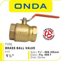 Gambar Ball Valve 1½ Inch ONDA Kuningan dari Trijaya Sukses Abadi undefined 4 Tokopedia