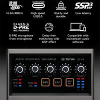 Gambar TEYUN Q-16 Sound Mixer Audio Professional Card Channel Monitoring 48KHz Converter Electric Guitar Live Recording For Studio Q16 dari Fajari Shop1 undefined 3 Tokopedia
