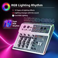 Gambar MIXER DIGITAL MOREFAND DS04 - Amplifier SYSTEM, 4 Channel EQ 3-Band, Pc RECORDING, 19 FX RGB LIGHTING! COD - DS04 dari MOREFAND Tone station, mic undefined 1 Tokopedia