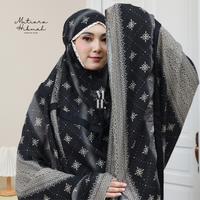 Gambar MUTIARA - Mukena Daily Zillan Series - Warna Hitam Motif Bahan Rayon Premium 2in1 dari Mutiara Hikmah Moeslim Wear undefined 2 Tokopedia