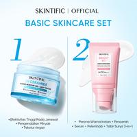 Gambar [EXCLUSIVE CREATOR] [New] SKINTIFIC 2pcs Skincare Set | 5X Ceramide Barrier Moisture Gel - Light Texture + BRIGHT FIT SERUM SUNSCREEN SPF50 PA++++  |  Perbaikan skin barrier untuk kulit berminyak,Instant Tone Up & Brightening - 5X Light Moisturizer  + Brighten Sunscreen  dari Skintificid undefined 1 Tokopedia