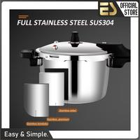 Gambar ES Pressure Cooker Panci Presto Premium Stainless Steel 304 Tebal Panci Daging - 8L dari ES Indonesia undefined 5 Tokopedia