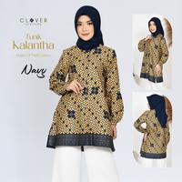 Gambar Clover Clothing Tunik Kalantha - Tunik Kekinian Motif Bunga Bahan Katun Twill Jepang - White, S dari Virrio Hijab Store undefined 4 Tokopedia