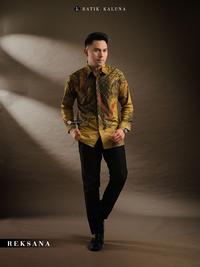 Gambar Batik Kaluna Motif Reksana | Batik Kerja dan Batik Kondangan | Kemeja Batik Slimfit | Batik Pria Lengan Panjang - S dari Batik Kaluna undefined 3 Tokopedia