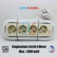Gambar Kabel Listrik Stopkontak Tambahan (Extension) 4 LUBANG 5 Meter dari Boskabel undefined 1 Tokopedia