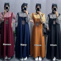 Gambar Kiyomi Dress +gamis kekinian + gamis wanita cantik+ Dress Casual Korea Style+Dress Lebaran+Dress Murah+Dress Viral+Dress Terbaru 2025 + Dress Cantik - Hitam, M dari khadijah.ori undefined 5 Tokopedia