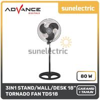 Gambar Terlaris Advance TDS-18 Kipas Angin Berdiri / Kipas Tornado / Kipas besi 3 in 1 18 Inch TDS18 / TDS 18 - Hitam Hapy shoping dari tokokukies undefined 2 Tokopedia