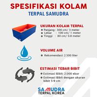 Gambar Terpal Kolam Ikan Kotak 300x100x80 Tebal A20 Untuk Budidaya Lele Nila Gurame - Kolam Saja, A8 dari samudraterpal_NEW undefined 5 Tokopedia