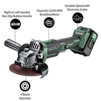 Gambar 【COD】TANZU 21V Mesin Gerinda Brushless Motor Angle Grinder TZ-980 Penggiling Sudut Portable Multifungsi Untuk Potong Poles Ubin Keramik Kayu DIY Profesional Logam Gerinda Duduk dengan Motor Brushless 12000RPM Baterai 8000mAh Perlindungan Berlebihan Panas - Tanpa Baterai dari Tanzu4Store undefined 5 Tokopedia