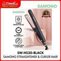 Gambar SAMONO Catokan Alat Pelurus & Keriting Rambut Straightener & Curler Hair SW-HS20-BLACK dari CANDI ELEKTRONIK undefined 2 Tokopedia