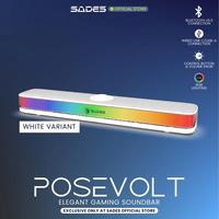 Sades Posevolt Stereo RGB Bluetooth 5.3 Low Latency Gaming Audio Speaker | Soundbar - foto 3