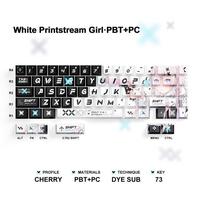 TITAN NATION Printstream Girl PBT PC Dye Sub 73 Sets Cherry Profile Keycaps - foto 3