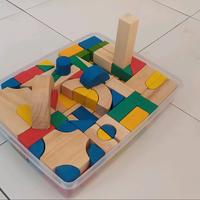 Gambar Mainan balok susun Kayu Edukasi isi 100 Kayu Pinus mini dari usaid toys_NEW undefined 4 Tokopedia