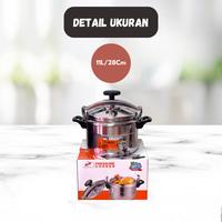 Gambar Pressure cooker Lingkaran Dua | Panci Presto Daging Aluminium High Quality | Kapasiatas 11 Liter Desain Mudah Dibersihkan dari QIN AI STORE undefined 3 Tokopedia