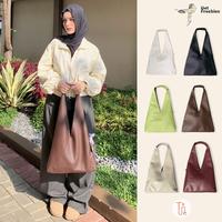 Gambar Toune Alison Bag Hobo Bag Tas Wanita Korea Totebag Kulit Tas Hobo - Maroon dari Toune Daily undefined 1 Tokopedia