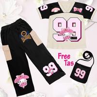 Gambar Sks Fashion Setelan Cargo Kombinasi Anak Perempuan Oneset Lengan Panjang My Melody 99 Crop Top Adem Nyaman Usia 1-13 Tahun Bahan Vista Terry kargo Pinggang Full Karet Elastis Free Tas - LILAC, S 1-2 tahun dari TMTopModel undefined 5 Tokopedia