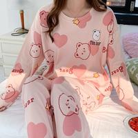 Gambar AKS Piyama wanita baju tidur perempuan dewasa remaja motif kartun karakter setelan lengan celana panjang bahan katun polyester lembut serap keringat kekinian terbaru cocok untuk harian murah PY012 - Long Sage Pocha, L dari kumababyshop undefined 4 Tokopedia