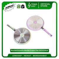 Gambar Wajan Penggorengan Crepes Pan Marble Non-Stick Essentio Roschel 20/22/24cm - Ungu, 24cm dari TokoLilySemarang undefined 2 Tokopedia
