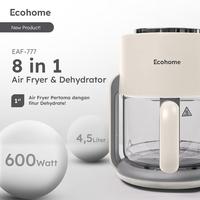 Gambar ECOHOME EAF777 Air Fryer & Dehydrator 8-in-1 4.5L Capacity with Panoramic Glass 360° View 600W Dehydrate / Defrost / Warm EAF-777 - Black dari HangOn Official Store undefined 3 Tokopedia