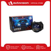 Gambar Headlamp Motor BiLED/Projector 2.5" MONSTER ND 45W BiLED Blue Lens FCO 6000K/3-Colors - RED DE - 6000K dari Autovision_NEW undefined 4 Tokopedia
