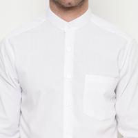 Gambar Baju Koko Anak Kemeja Kerah Shanghai Lengan Panjang Warna Putih OLRK004 - S dari Dancus undefined 4 Tokopedia