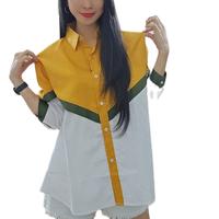 Gambar Kemeja Zoe katun premium model kombinasi - Kuning, Ld 110 dari ZoE Station undefined 1 Tokopedia