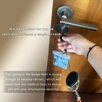 Gambar 2pcs Badge Holders Retractable Badge Reel with Carabiner Belt Clip Key Ring for ID Card Name Holder Keychain Office Name Tag dari Opera Olshop undefined 3 Tokopedia