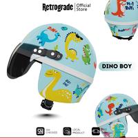 Gambar HELM ANAK DINOSAURUS KULIT MODEL RETRO LUCU - DINO TREX, KARDUS dari Retrograde Helmet_NEW undefined 3 Tokopedia